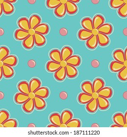 Seamless abstract floral illustration
