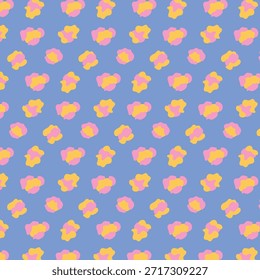 Patrón de inspiración floral abstracto sin fisuras con Formas orgánicas. Fondo decorativo juguetón suave para la tela, el Fondo de pantalla, la ropa, el empaquetado, las impresiones y los proyectos digitales.