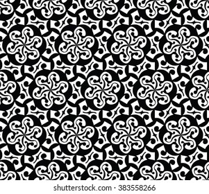 Seamless abstract floral interesting pattern. Can be used for wallpaper, pattern fills, greeting cards, webpage backgrounds, wrapping paper or fabric. Vector illustration. EPS 10.