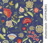 seamless abstract floral nature pattern illustration background
