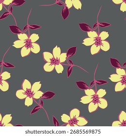 seamless abstract floral nature pattern Design