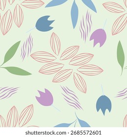 seamless abstract floral nature pattern Design