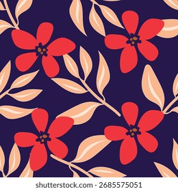 patrón de naturaleza floral abstracto sin fisuras Diseño