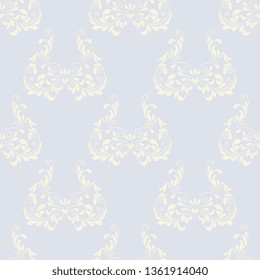 Seamless abstract floral ornament on background. Wallpaper pattern. Vector illustration