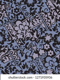 Seamless abstract floral pattern