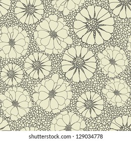 Seamless abstract floral pattern