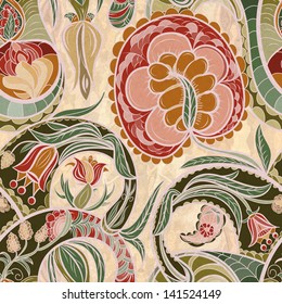 Seamless abstract floral pattern