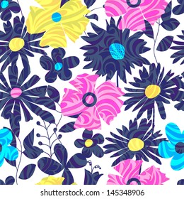 Seamless abstract floral pattern