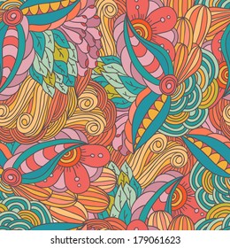 Seamless abstract floral pattern