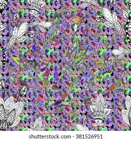 Seamless abstract floral pattern.