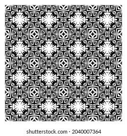 Seamless abstract floral pattern background. Geometric leaf ornament. Graphic modern pattern