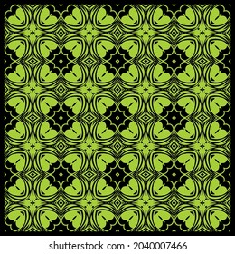 Nahtlos abstrakter floraler Musterhintergrund. Geometrisches Blattornament. Grafisches modernes Muster