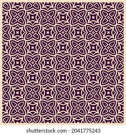 Nahtlos abstrakter floraler Musterhintergrund. Geometrisches Blattornament. Grafisches modernes Muster