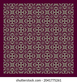 Nahtlos abstrakter floraler Musterhintergrund. Geometrisches Blattornament. Grafisches modernes Muster