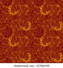 Seamless abstract floral pattern, background.