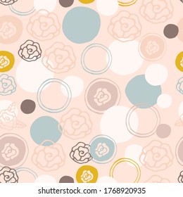 Patrón abstracto y floral sin inconvenientes para ropa de cama, textiles, tela, cuadernos, planificadores. Fondo vectorial. 