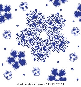 Seamless abstract floral pattern. Beige and white vector background. Geometric leaf ornament. Graphic modern pattern