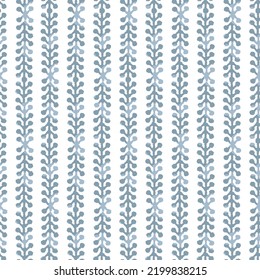 Patrón floral abstracto e impecable. azul y blanco. Ilustración vectorial Patrón ilustrado sin costura hecho de elementos dibujados a mano