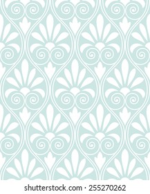 Seamless abstract floral pattern. Blue and white vector background. Ornament for wrapping, wallpaper, tiles