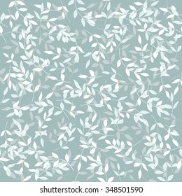 Seamless abstract floral pattern. Blue and white vector background. Ornament for wrapping, wallpaper, tiles