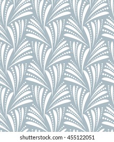 Seamless abstract floral pattern. Blue and white vector background. Ornament for wrapping, wallpaper, tiles