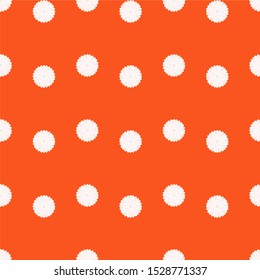 Seamless abstract floral pattern with circles. Vector pattern