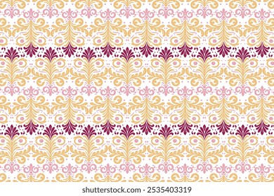 Nahtloses abstraktes Blumenmuster mit Gänseblümchen, Paisley und botanischen Elementen für High-End-Textilien, Mode und Wallpaper Design