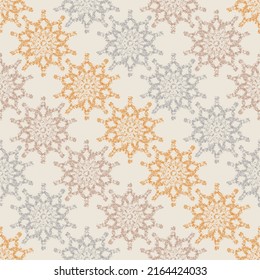 sin costuras Resumen de diseño de patrones florales.color simple con motivos geométricos de fondo beige.gris,naranja,marrón con fondo beige.flor estilo,Tipo de rastrillo,geométrica clásica de lujo.