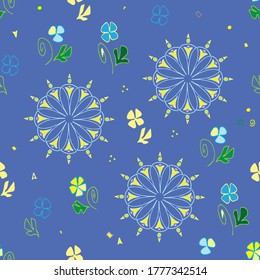 Seamless abstract floral pattern for fabric.