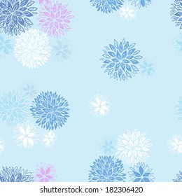 Seamless Abstract Floral Pattern. Flower Background Wallpaper. Good For Web, Print and Wrapping Paper. 