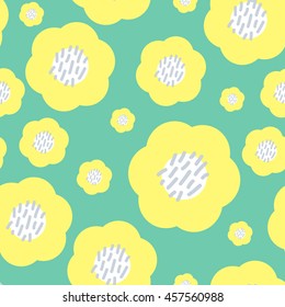 Seamless abstract floral pattern. Flowers texture. Seamless vector background. EPS10
