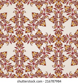 Seamless abstract floral pattern in  form of  beautifull plants