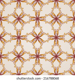 Seamless abstract floral pattern in the form of net