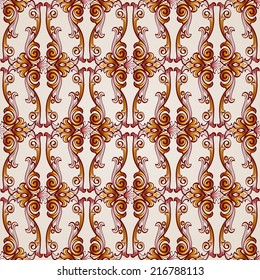 Seamless abstract floral pattern in the form of flowery plants