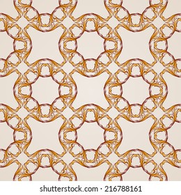 Seamless abstract floral pattern in the form  golden vines