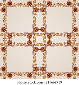 Seamless abstract floral pattern in the form of ornate mesh