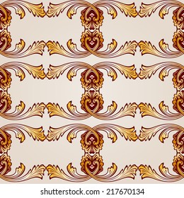 Seamless abstract floral pattern in the form of frameworks from vines