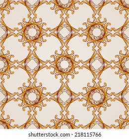 Seamless abstract floral pattern in the form of frameworks