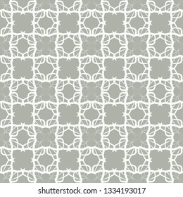Seamless abstract floral pattern. Geometric flower ornament.