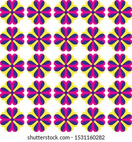 Seamless abstract floral pattern. Geometric leaf ornamen.
