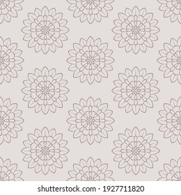 Seamless abstract floral pattern. Geometric flower ornament. Stylish seamless pattern.
