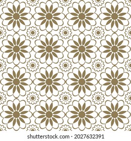 Patrón floral abstracto e impecable. Ornamento de hoja geométrica. Patrón gráfico moderno en tonos beige sobre fondo blanco.