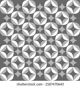 Seamless abstract floral pattern. Geometric shape ornament. Graphic modern pattern.