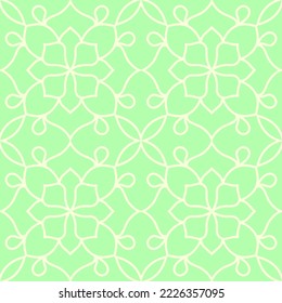 seamless abstract floral pattern, geometric leaf ornament
