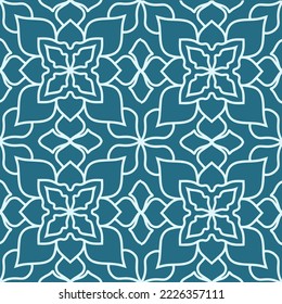 seamless abstract floral pattern, geometric leaf ornament