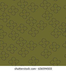 Seamless abstract floral pattern. Geometric leaf ornament. Graphic modern pattern