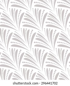 Seamless abstract floral pattern. Gray and white vector background. Ornament for wrapping, wallpaper, tiles.