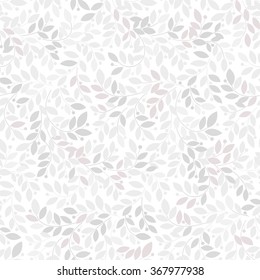 Seamless abstract floral pattern. Gray and white vector background. Ornament for wrapping, wallpaper, tiles