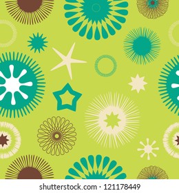 Seamless abstract floral pattern green background for your wallpaper, pattern fills, web page background,surface textures.