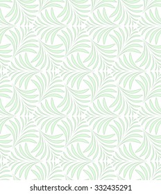 Seamless abstract floral pattern. Green and white vector background. Ornament for wrapping, wallpaper, tiles